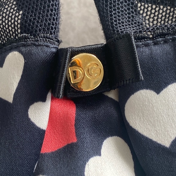 Dolce & Gabbana authentic RARE Y2K black heart bustier mesh stretch pinUp Medium - Picture 6 of 16